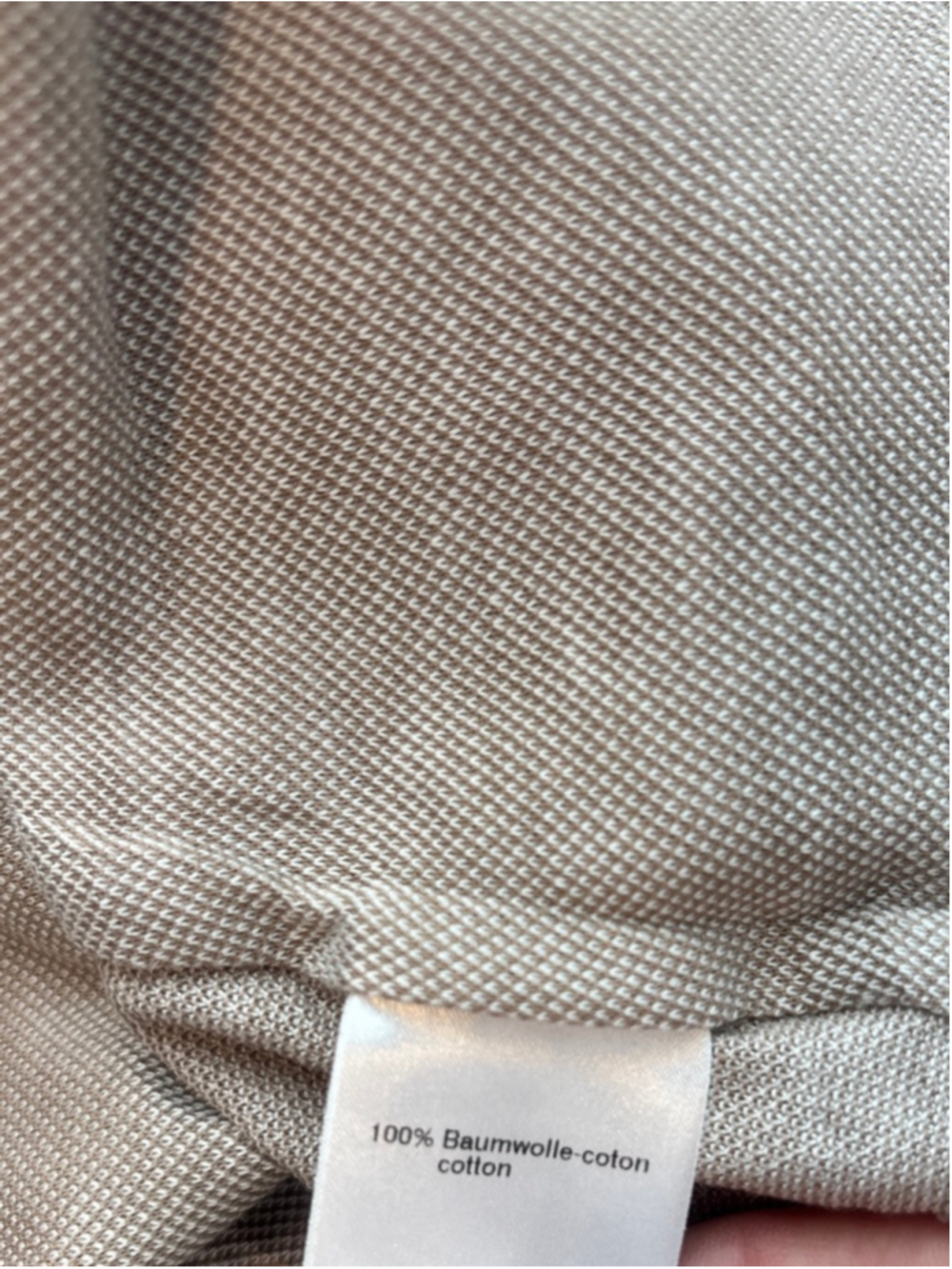 Akris Punto Cotton Beige Short Sleeve V-Neck Top Size 10 Minimalist Modern - Picture 7 of 9